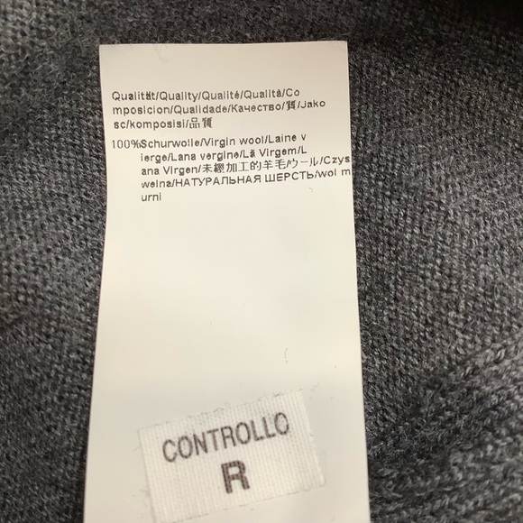 HUGO BOSS Charcoal Virgin Wool Sweater Size L - Picture 11 of 12